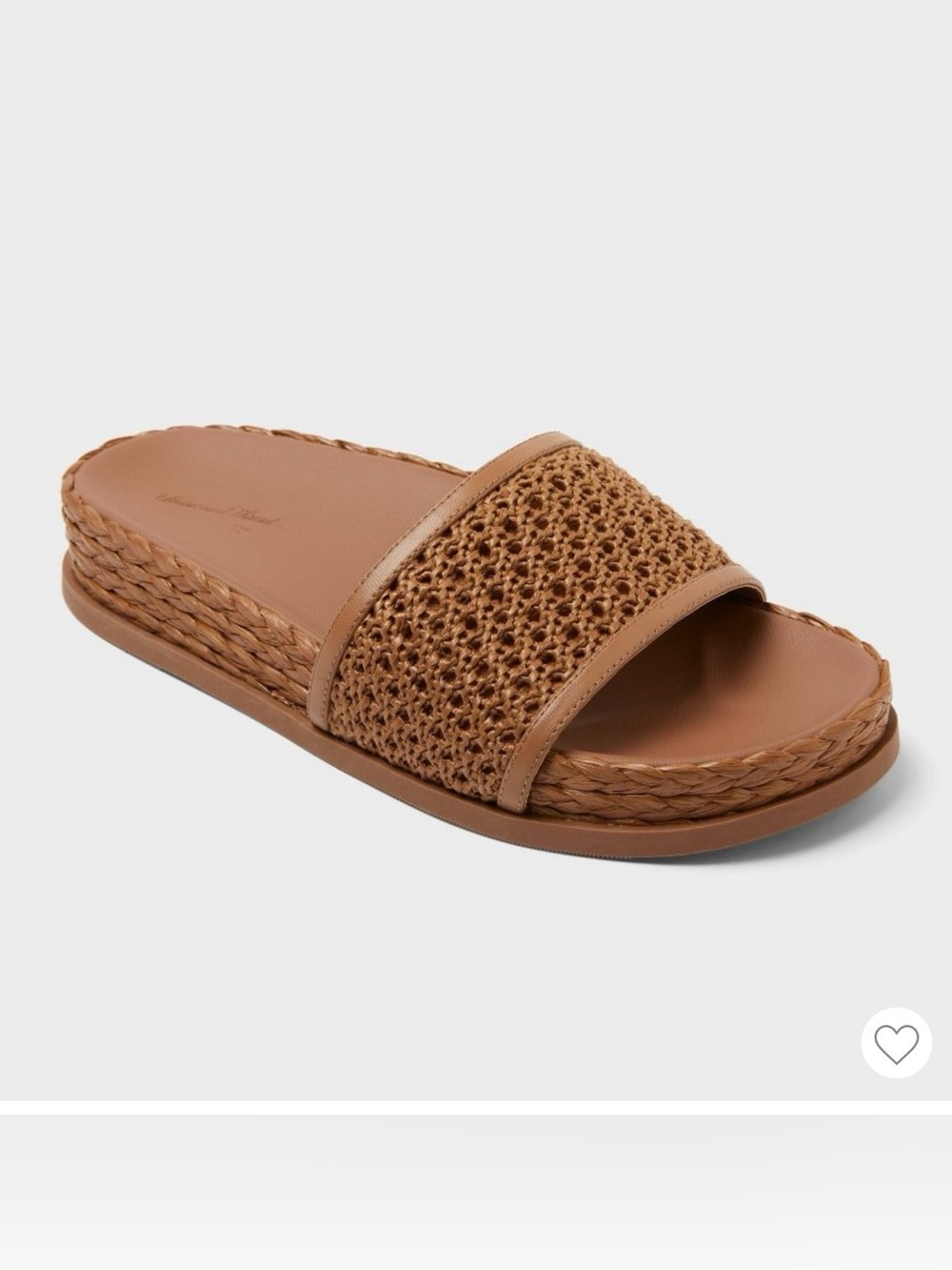 Universal Thread Tan Woven Slide Sandals